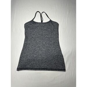 Lululemon Power Y Back Tank Charcoal Grey Size‎ 8 Workout Top